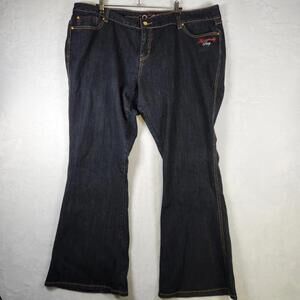 Coogi Jeans Womens Sz 24W Dark Wash Flare Embroidered Bling Y2K Hip Hop Denim‎